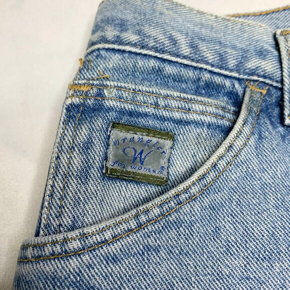 VTG 80s 90s Wrangler For Women High Waisted Mom Jeans Light Wash Blue Denim - Picture 3 of 9